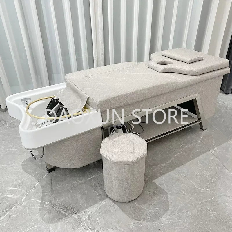 Silla de champú para cabezal de ducha, estilista de cabello, circulación de agua, cama de lavado, salón de peluquería, muebles de salón, MQ50SC