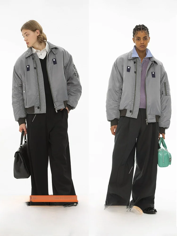 

Куртка UnvesnoUN: Теплая хлопковая летная куртка с защитой от ветра, повседневная, свободного кроя, модная, городская, из полиэстера