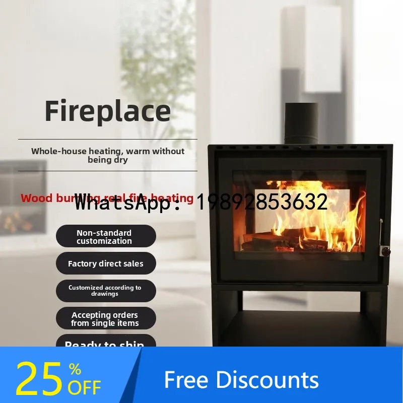 

XX Carbon Steel Wood-Burning Fireplace for Home Use, B&B, Villa, Living Room Heater, Outdoor Heating Stove