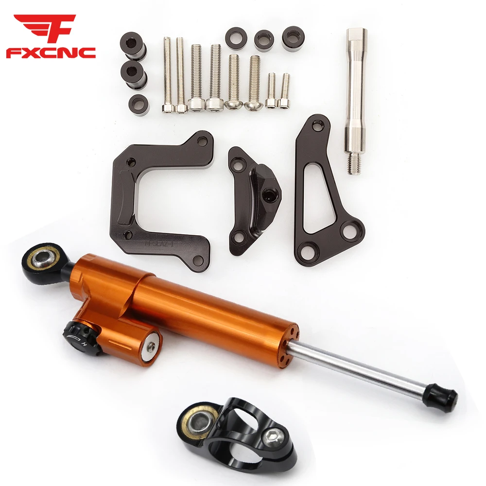 

For Yamaha M-SLAZ MSLAZ All Years CNC Motorcycles Steering Stabilize Damper Bracket Mount Mounting Support Holder Kit Set