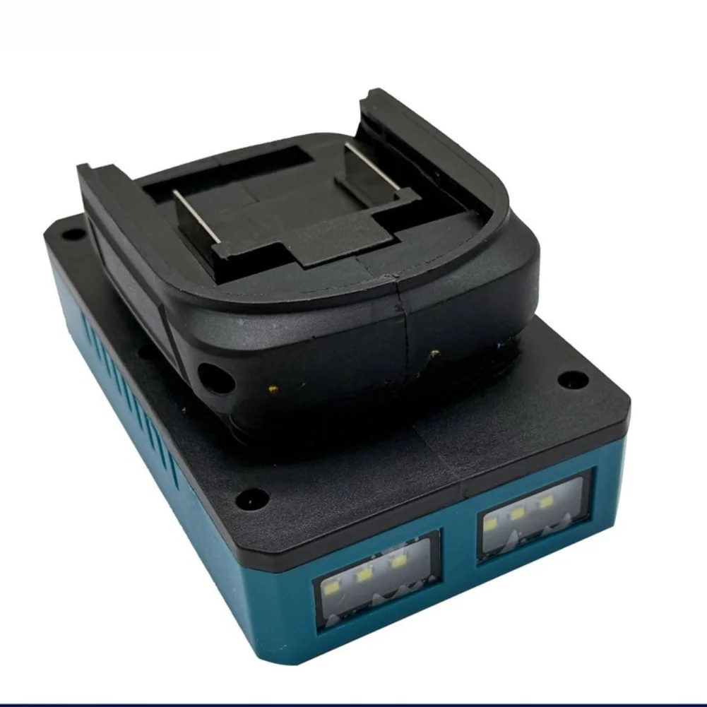 LED-Enhanced Inverter for 18V 21V Cordless Tool Systems Featuring Dual Functionality and Real-Time Voltage Readout