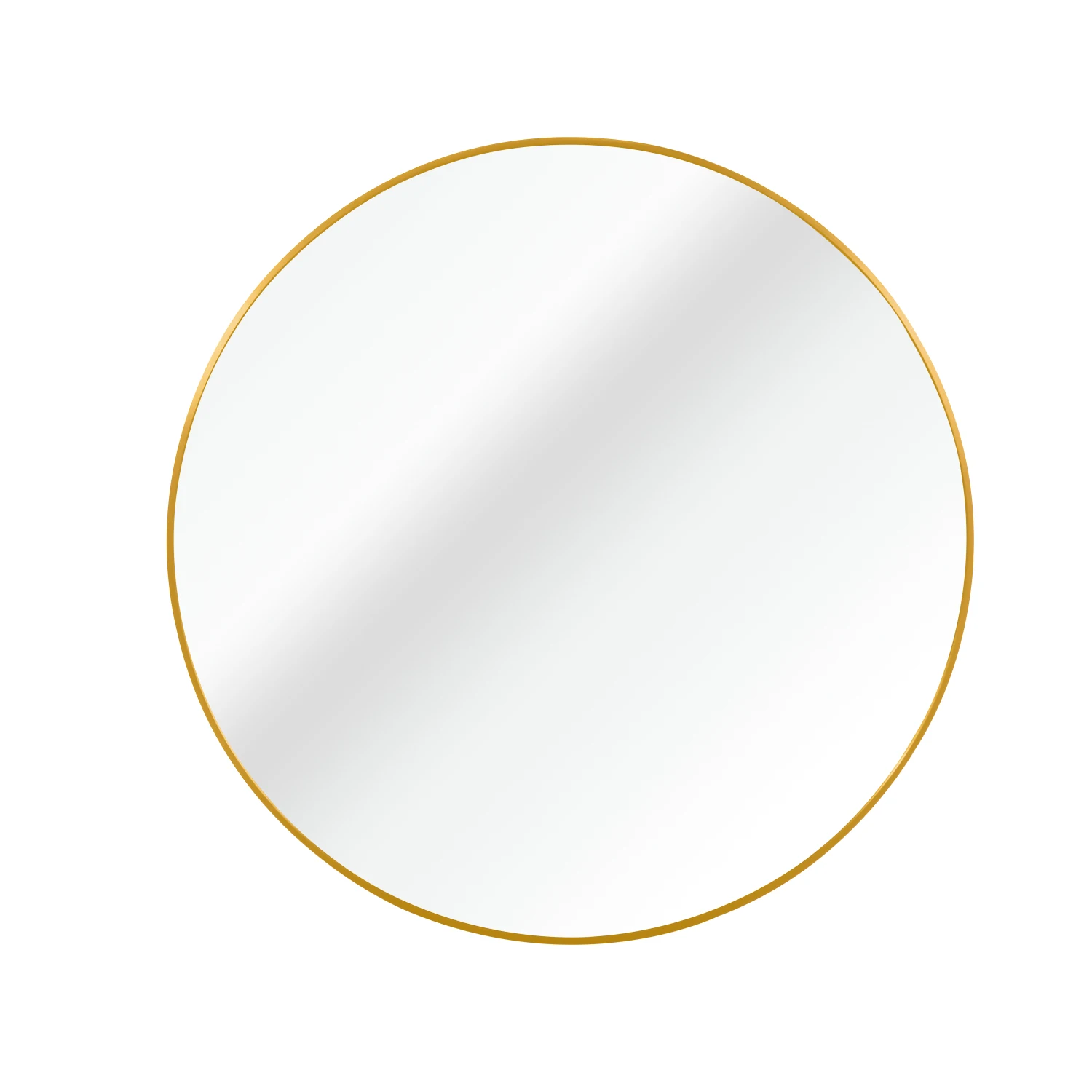 Gold 32 Inch Metal Round Bathroom Mirror