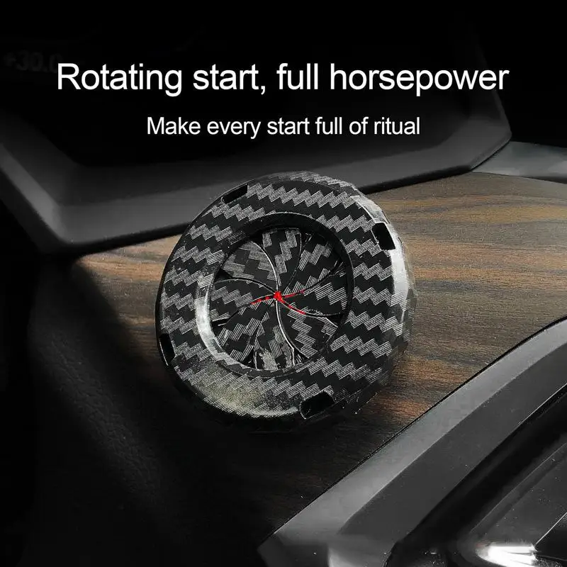 Car Engine Start Button Cover Decorative Ring Easy Install No Drilling Anti-Scratch for Car Interior Modification