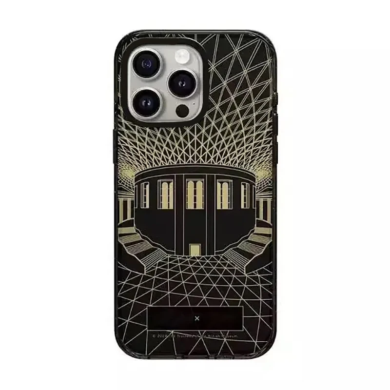 Museum Egypt 2.0 Acrylic Black Border Magnetic Phone Case Cover for IPhone 12 13 14 15 16 Pro Max Case