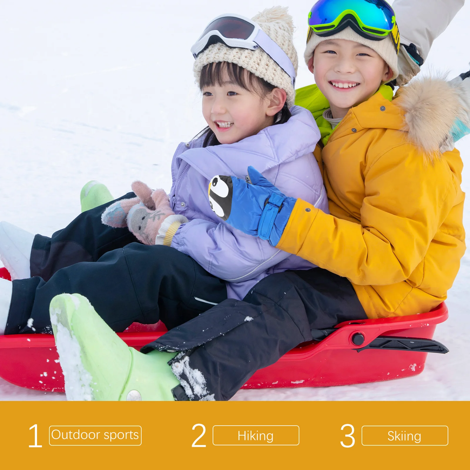 

1Pair Waterproof Ski Gloves Winter Full Cover Mitten Keep Warm Outdoor Glove for Sports