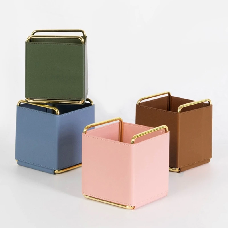 E9LB حامل مستحضرات التجميل الجلدي العتيق لصندوق حامل جهاز التحكم عن بعد للمنزل سعة كبيرة