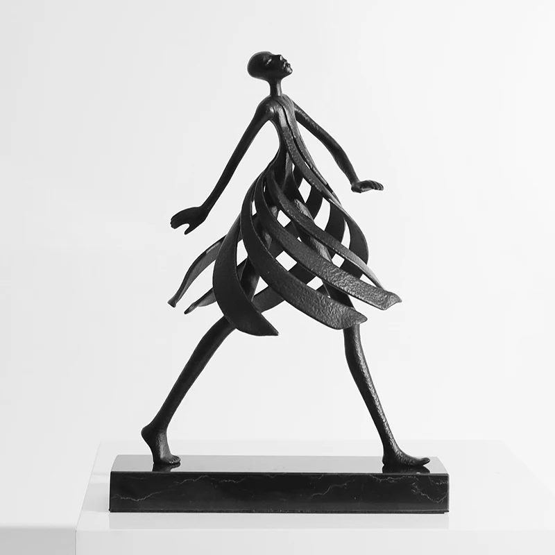 

Modern simple metal abstract skirt girl character ornaments living room home model house sales office soft decorations