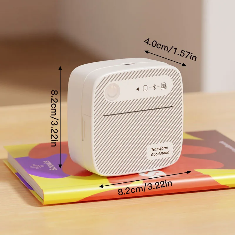 B3 Portable Photo Printer with Bluetooth iOS Android for Inkless Thermal Printing  Sticker Printer Label Maker DIY Toy Kids Gift