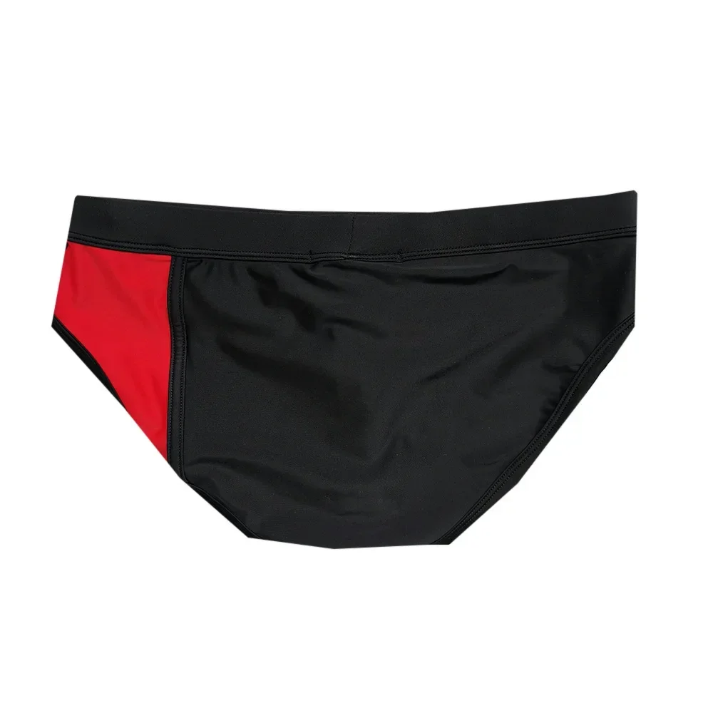 Swimwear Men Brief With Pad Low Waist Sexy Contour Pouch Bikini Swimsuit Waterproof Swimming Trunks Patchwork Gay Beach Shorts