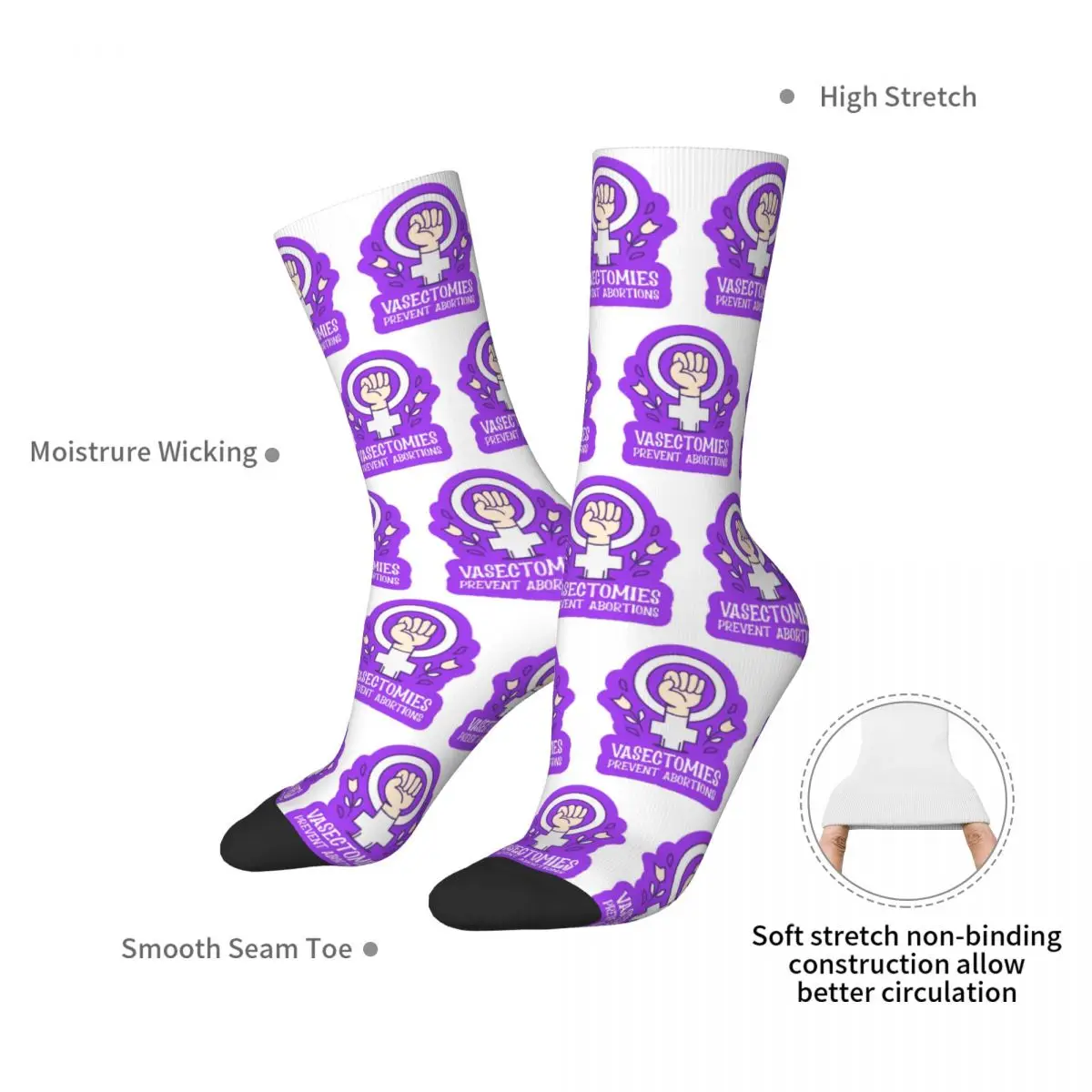 Vasectomies Prevent Abortions Socks Harajuku Stockings All Season Long Socks Accessories for Man's Woman's Christmas Gifts