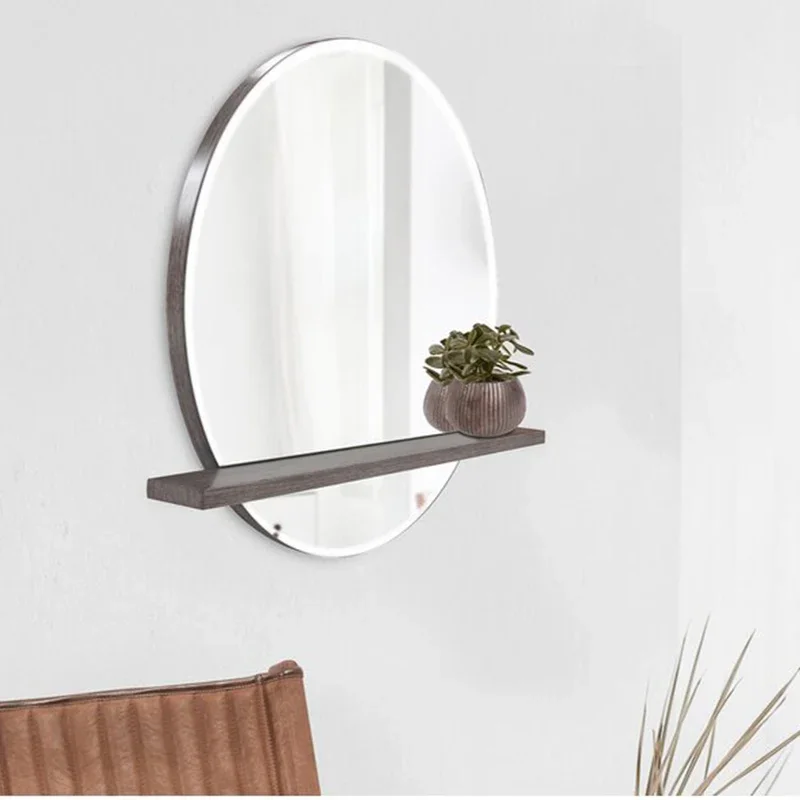 

Dressing Mirror Modern Home Decoration Vanity Tulip Lamp Liquidation Irregular Floor Mirrors Portable Round Espejo Big Hand