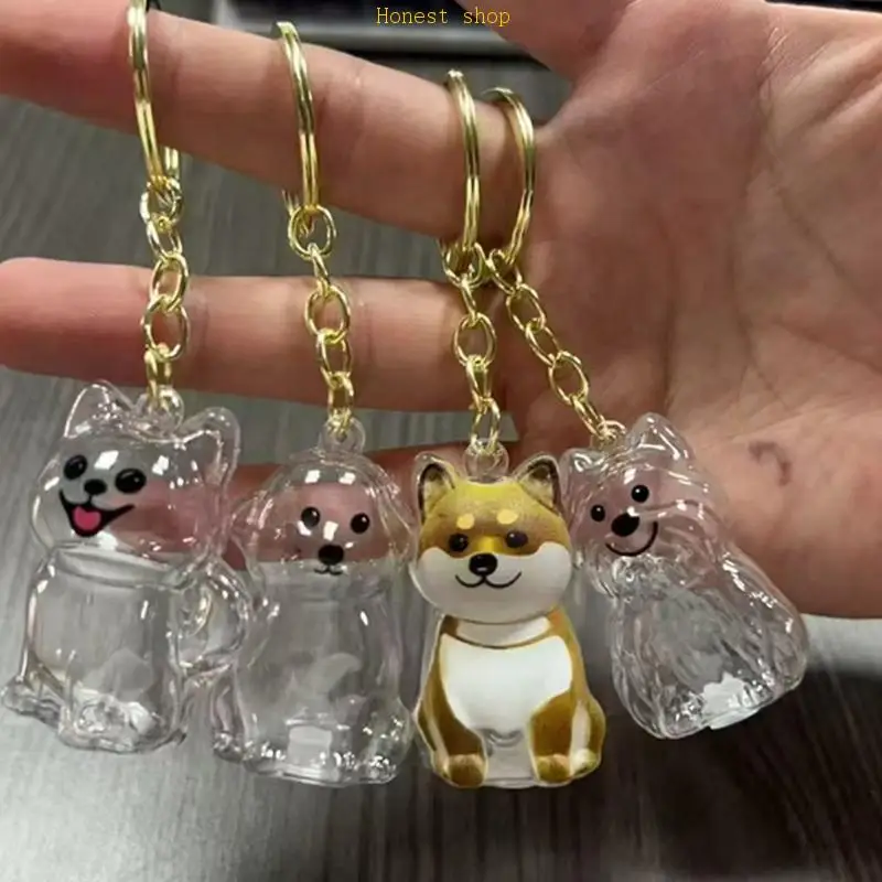 Dog Hair Collector Keyring Portable Cats Furs Storage Box Keychain Charm For Pet Lover Practical Accessories