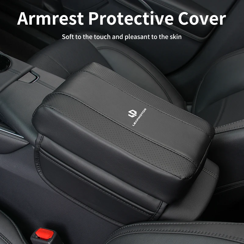 Car Armrest Box Booster Pad with Storage Bag Auto Accessories For Leapmotor T03 S01 C11 C01 C10 Leap Motor