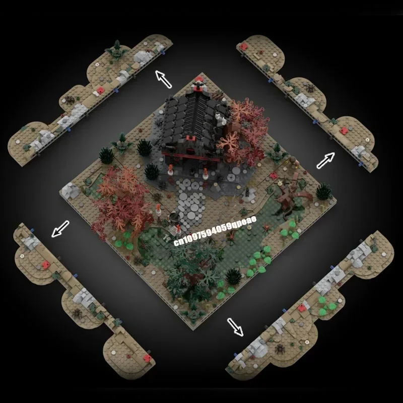 Caliente 2951 Uds. Moc pueblo Medieval europeo Diorama vista cabezas modelo de pantano Diy Ideas creativas chico juguete regalo de cumpleaños rompecabezas personalizado