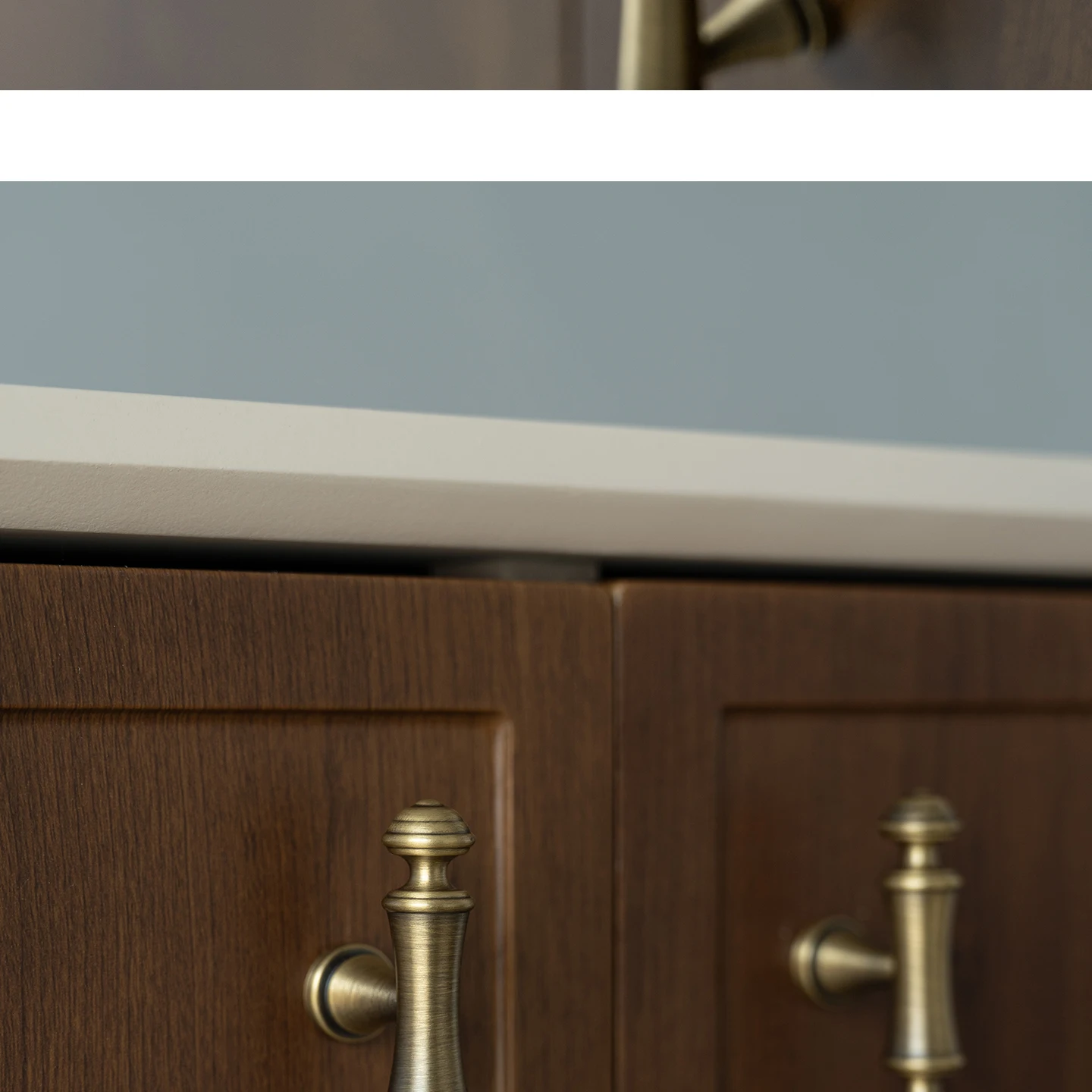 Antique brushed brass cabinet pull 12