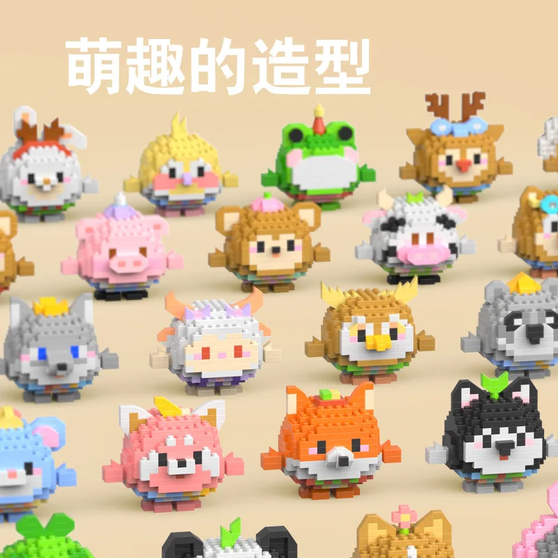 

Конструктор пингвина, микрокирпичи, игрушки для детей от 7 до 10 лет, набор для строительства кошек и собак для девочек и взрослых, строительный блок с оленями