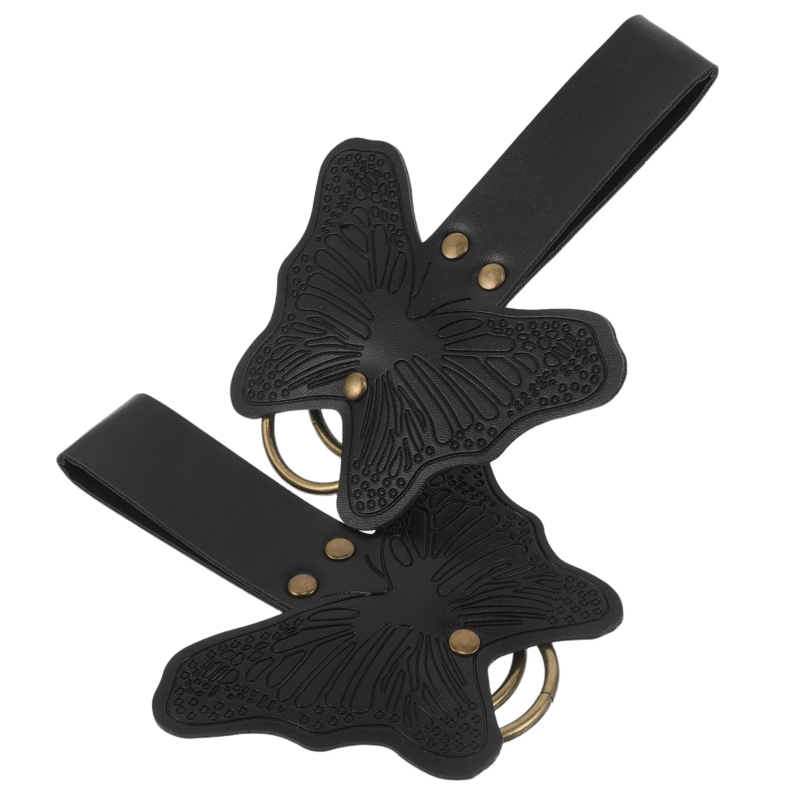 2 個の蝶のアクセサリードレスベルトクリップスカートブラックコスチューム小道具旅行