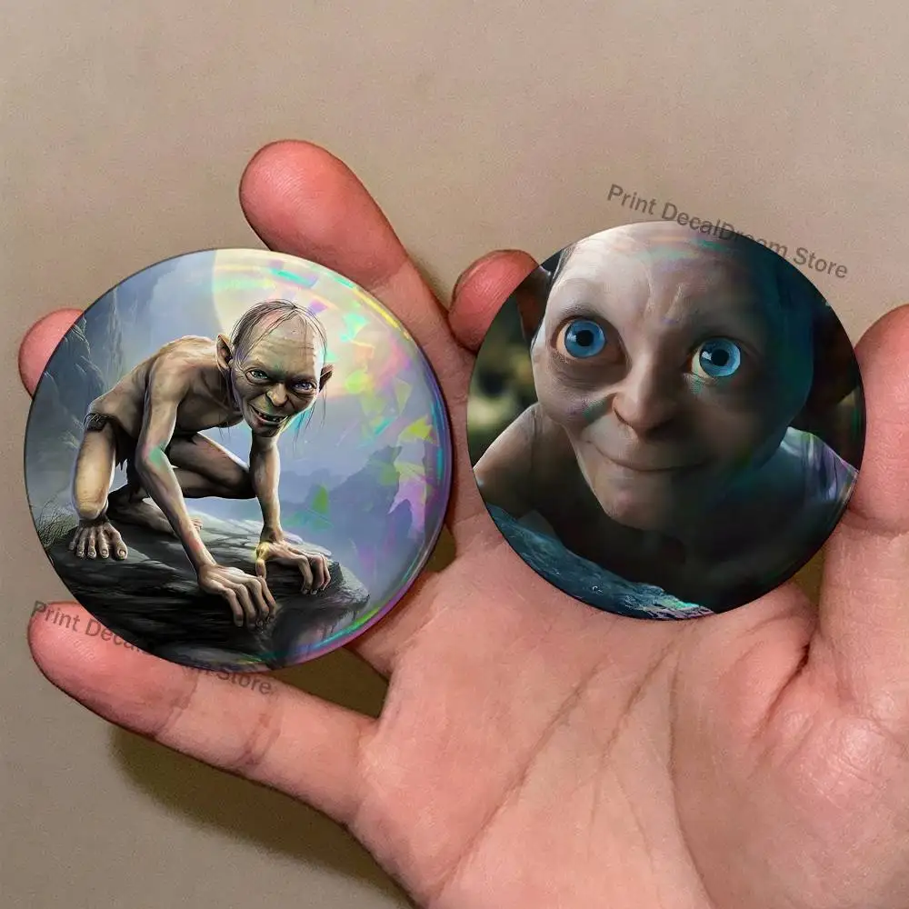 L-LordS of R-Rings G-Gollum Enamel Pins Cartoon Characters Badge Fashion Jewelry Accessories Round Snap-in Brooch on Backpack