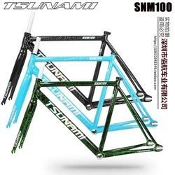 2025 NEW Tsunami Fixed Gear Bike Frame SNM100 Aluminum Alloy Bicycle Frameset Fixie Single Speed With Fork And Headset
