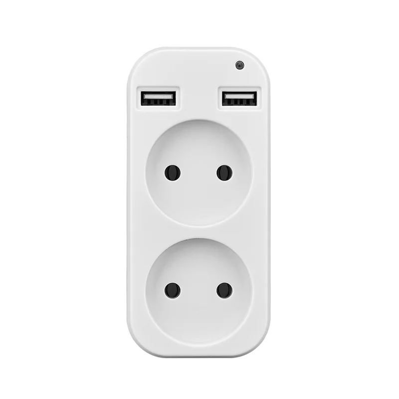 2X جدار USB محول القابس مقبس مزدوج المخرج للهاتف تهمة مزدوج USB ميناء 5 فولت 2A USB Electrique منفذ الاتحاد الأوروبي التوصيل-جديد