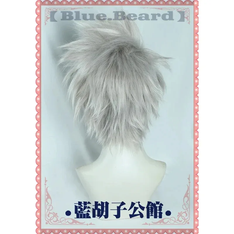 NewTop calidad Hatake Kakashi Cosplay gris corto en capas pelo sintético resistente al calor + peluca Cap2025c;5,v'8.d;