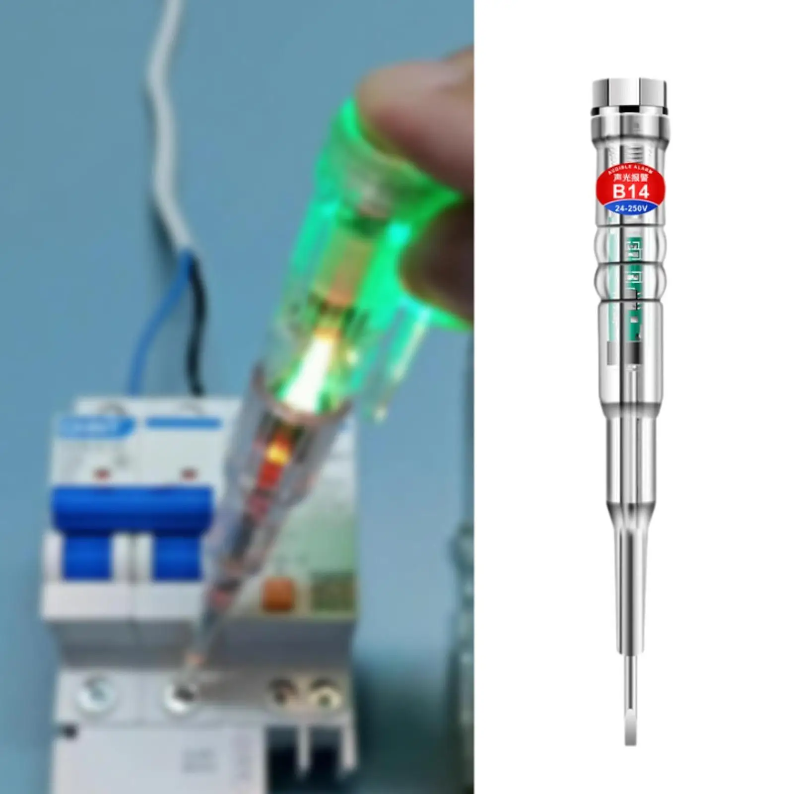 2Pcs Voltage Detector Voltage Tester Pen High Bright Portable Test Screwdriver