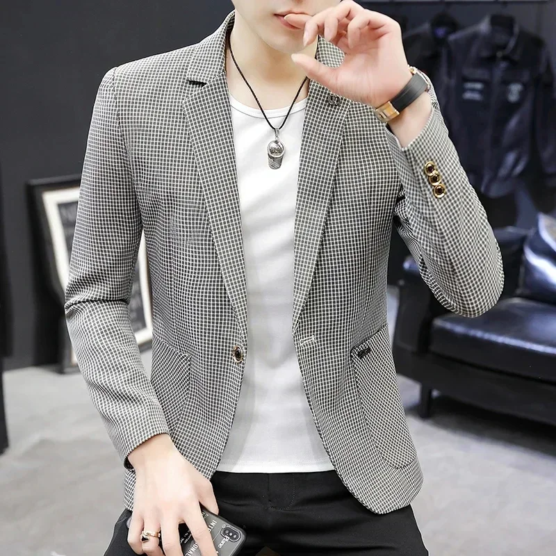 A3811 Male Business Casual Gentleman Suit Jackets Men's Sunscreen Suit Coats