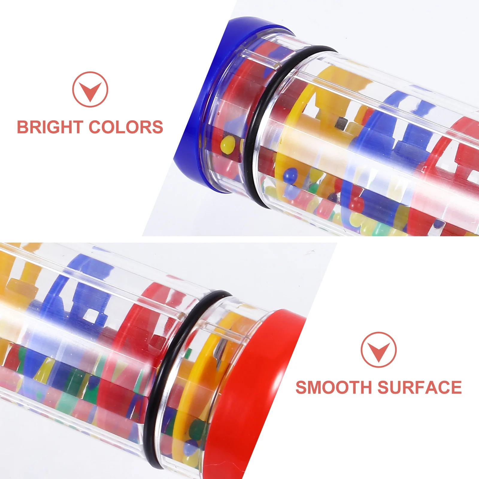 1 قطعة صوت المطر حشرجة أنبوب خفيفة الوزن قبضة الرضع أداة التنوير الموسيقية التعليم المبكر الحسي تحفيز هز