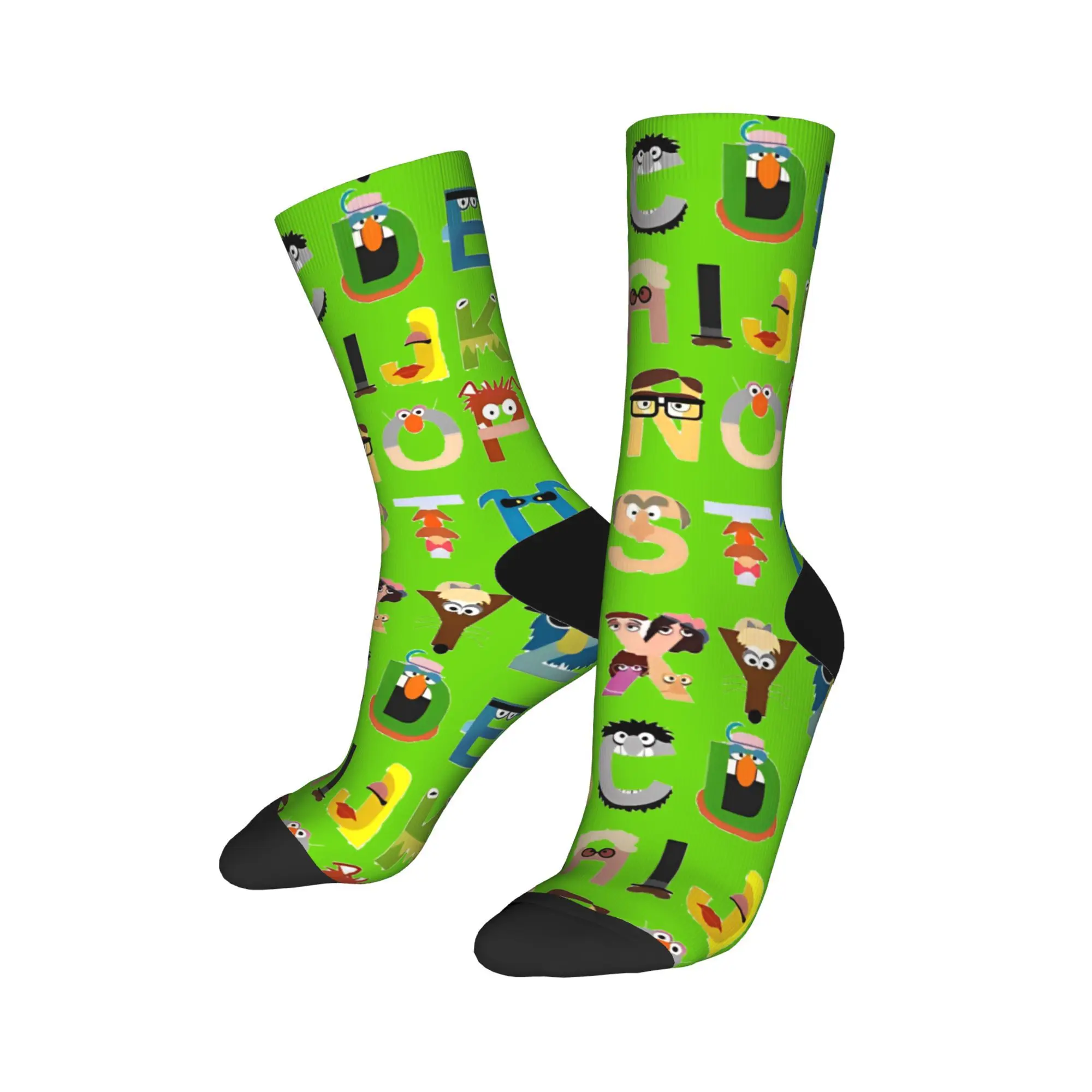 Muppets Cartoon Socks Men's Women's Polyester Fashion  Socks High Quality Spring Summer Autumn Winter Middle Tube Socks Gifts