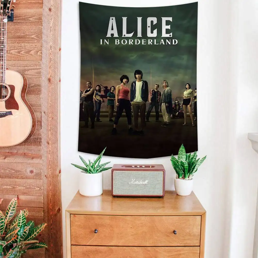 Hot TV Alice In Borderland Colorful Tapestry Wall Hanging Cheap Hippie Wall Hanging Bohemian Wall Tapestries Wall Hanging Sheets