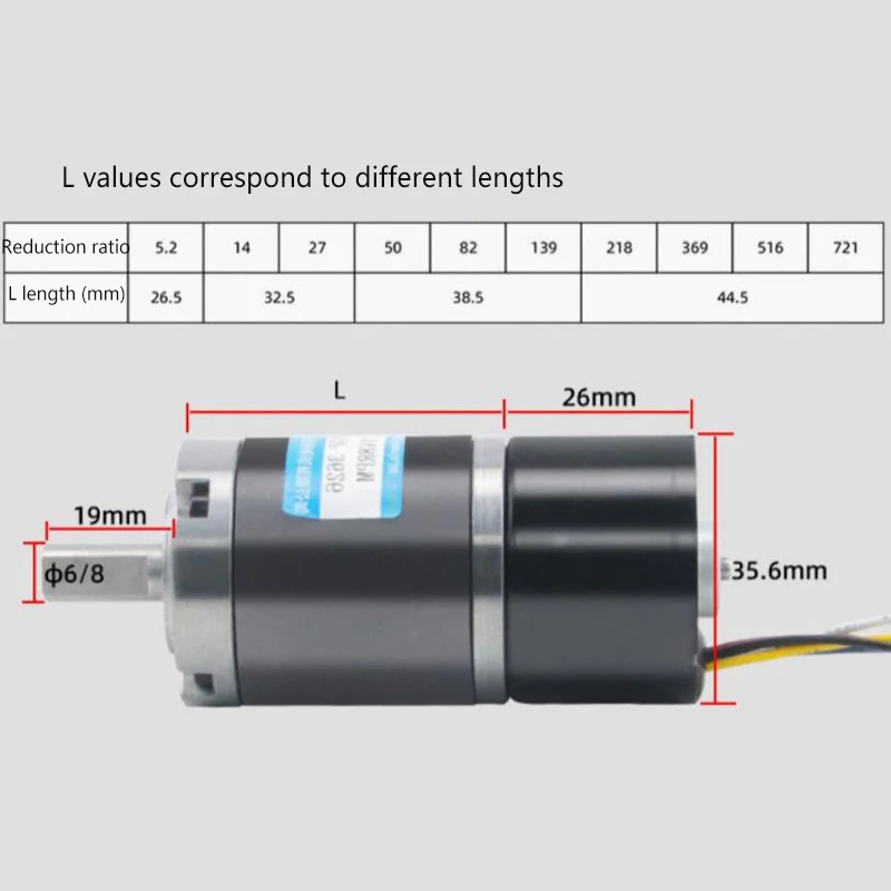 100KG 36MM 3626 12/24V 30000 uur miniatuur groot koppel snelheidsregelmotor Borstelloze DC Reductie Planetaire Reductiemotor MAX