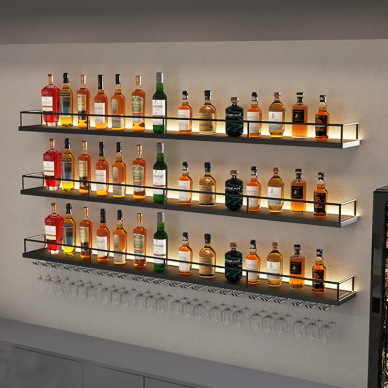 Bottle Storage Floating Bar Shelf Column Cabinet Salon Industrial Wine Luxury Wall Cellar Movable Commercial Mesas Furniture