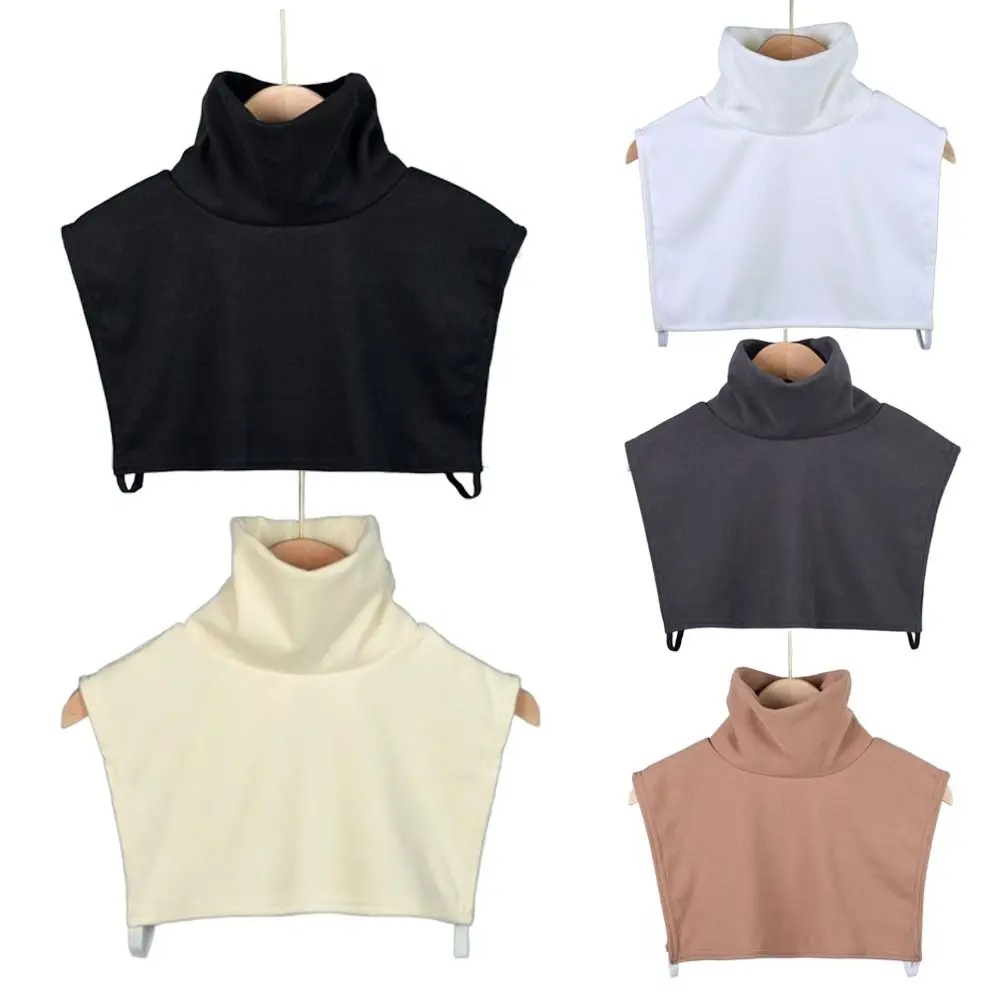 Scarves Wraps Fake Collar Double-sided Detachable False Collar High Elastic Solid Color Turtleneck Neck Cover Warmer Unisex