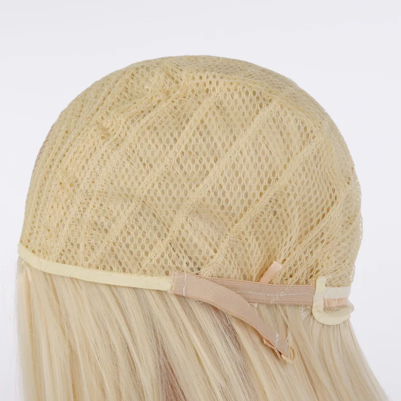 Lange gerade Cosplay-Perücke mit Mittelteil, Frau, Anime, Ombre, Hallowmas, Lolita, synthetische Perücke, rosa, rot, hitzebeständiges Haar – Detail 29