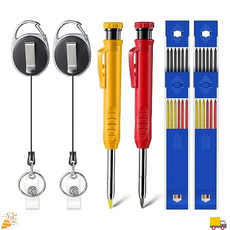 Mechanical Woodworking Pencil Carpenter Pencil With Retractable Stand, Great For Woodworking Architects