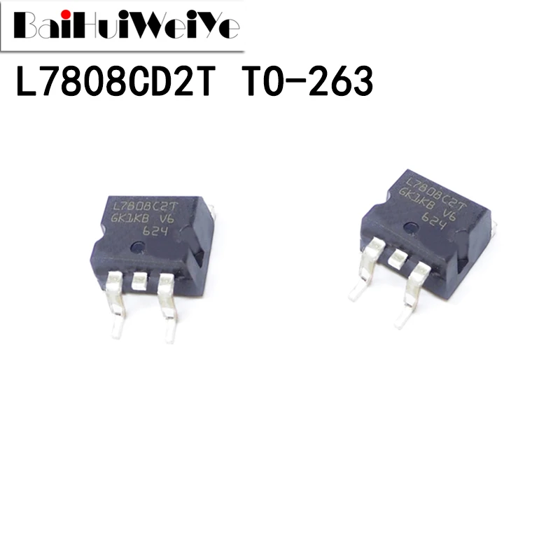 10PCS L7808CD2T L7808 L7808C2T TO-263 New and Original IC Chipset MOSFET MOSFT TO263 Three-terminal Voltage Regulator