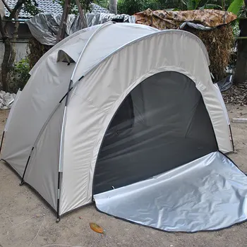 넓은 2 인용 돔 텐트, 방수 야외 캠핑 텐트, 큰 통풍 창문, 높은 바람과 비에 강한 안정적인 텐트