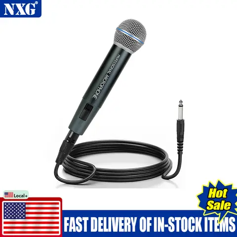 Factory Direct Sale NXG Dynamic Microphone Professional Karaoke Live Streaming Device Set Outdoor Singing Microphone (5‑meter Cable Included) Clearance Sale