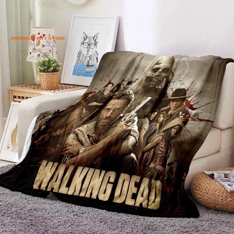 2026 3D Print The Walking Dead Blanket Soft Sofa Cover Throw Blanket Fleece Tapestry Lightweight Warm Bed Blankets For Bedroom C