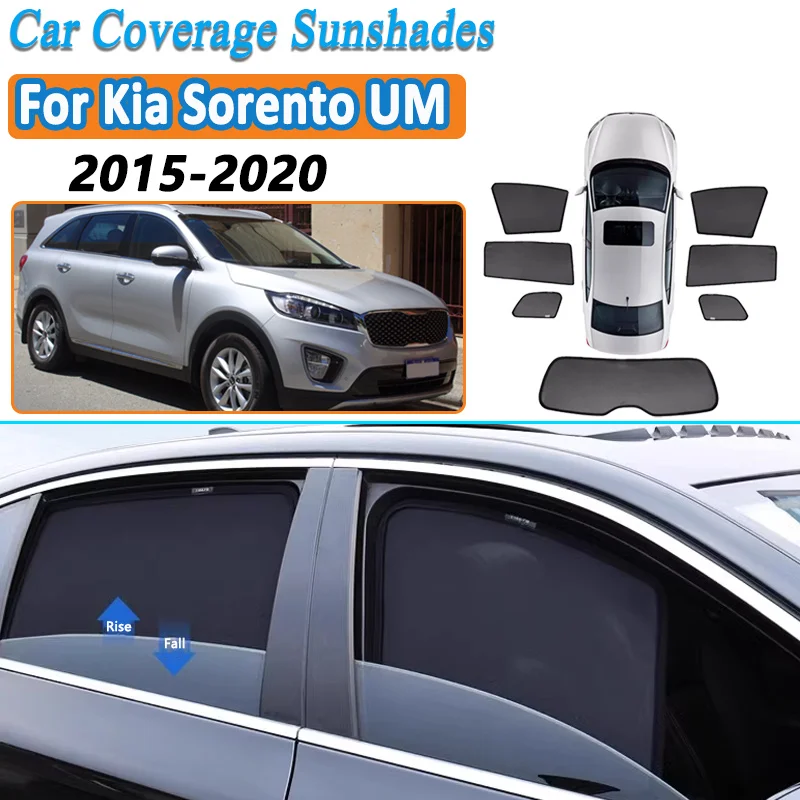 

For Kia Sorento 2015-2020 UM MK3 Car Mesh Sunshades Window Sun Visors Magnetic Privacy Curtain Anti Mosquito Auto Accessories