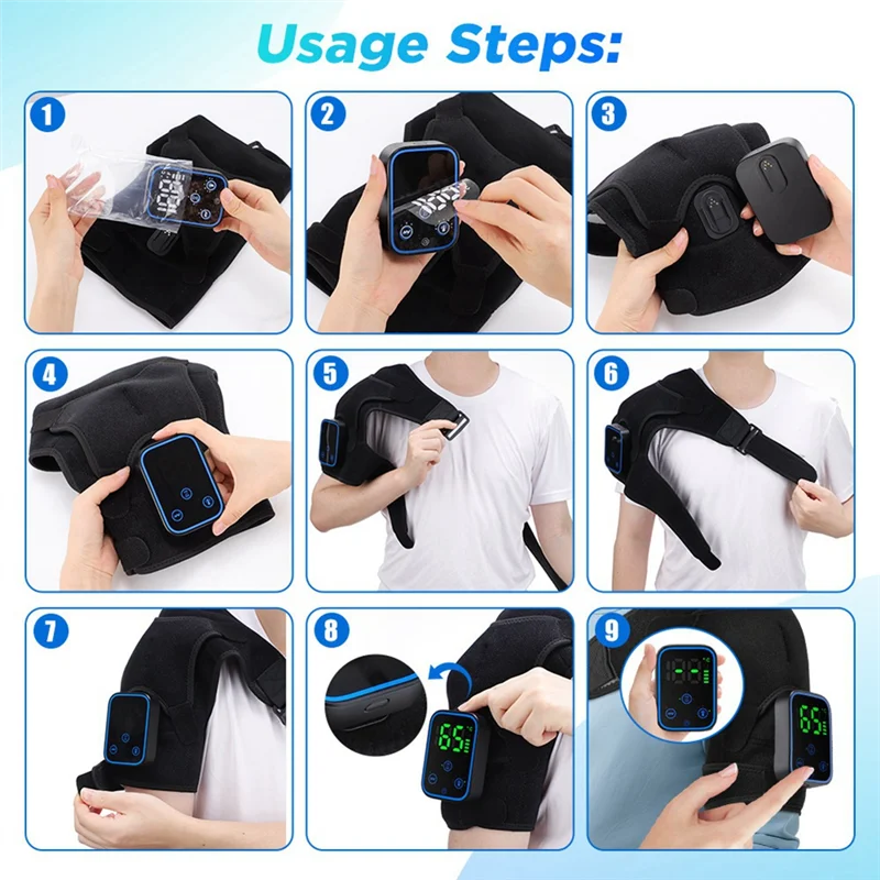 SANQ Smart Touchscreen Massage Shoulder Pad Cordless Shoulder Heating Pad Shoulder Massager