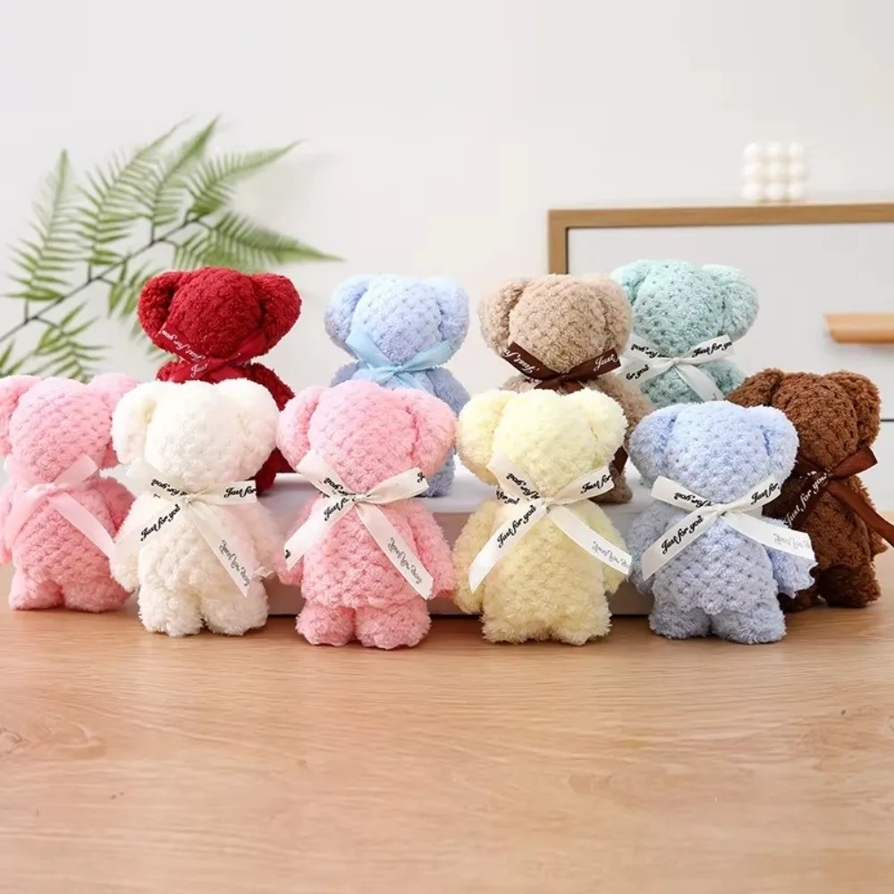 Cute Bear Design​​ Bear Towel​​ Soft Luxury Velvet Texture​​ Coral Velvet Hand Towel​​ Thickened Absorbent
