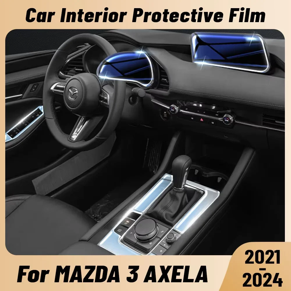 

Anti-scratch Car Interior Center Console Media Dashboard Navigation TPU Protector Film For MAZDA 3 2021-2024 Sticker