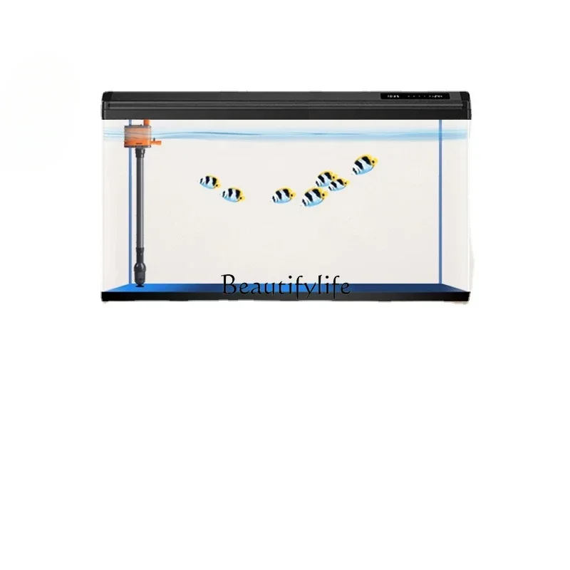 LD33Campio per pesci Acquario Cilindro in vetro ecologico per cambio acqua di piccole e medie dimensioni senza armadietto