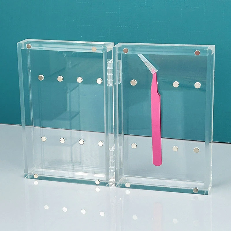 Eyelash Extension Tweezers Storage Box Tweezers Display Stand Organizer Case Acrylic Stand Holder Eyelash Extensions Supplies