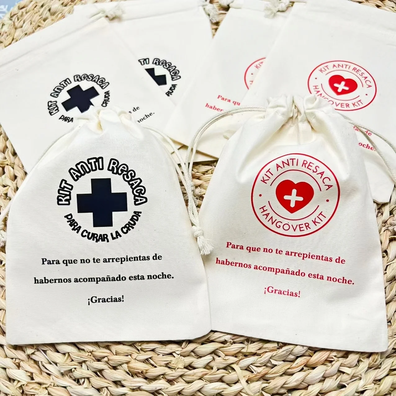 10 قطعة المخلفات الإسبانية الإسعافات الأولية مكافحة ريساكا مكافحة كرودا حفلة الرباط حقيبة حزم Hangover عدة الانتعاش عدة دش الزفاف #4