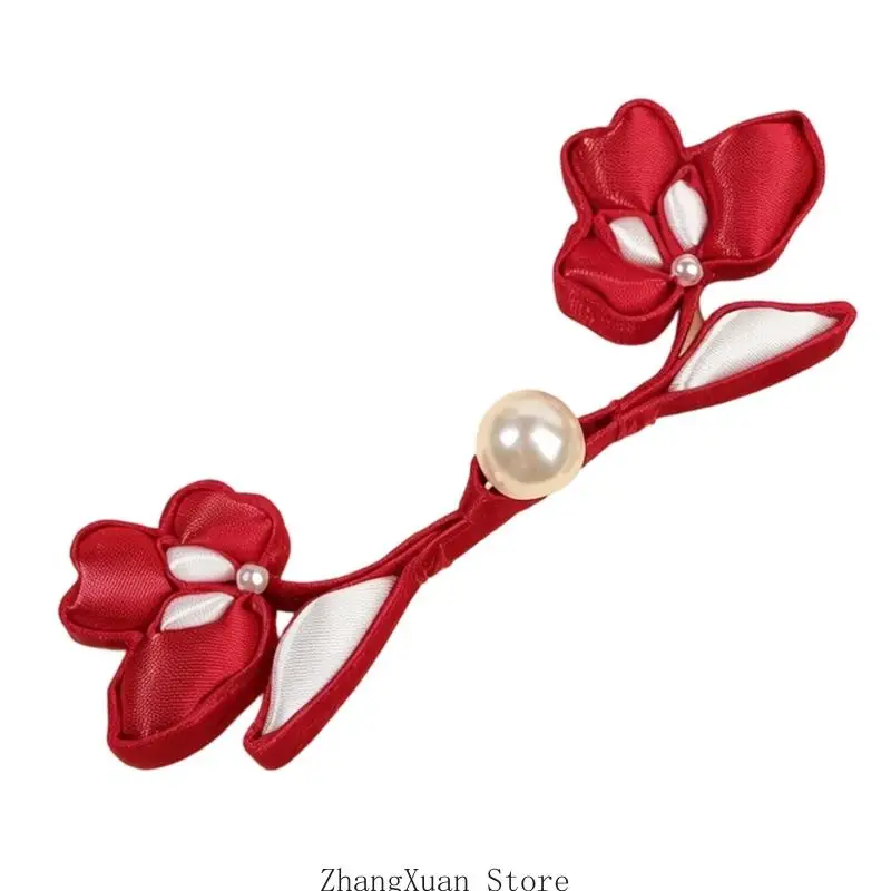 Nähknopf für traditionelle Outfits, handgefertigtes Blumenzweig-Qipao-Detail für DIY-Kleidungsreparaturen und – Detail 7