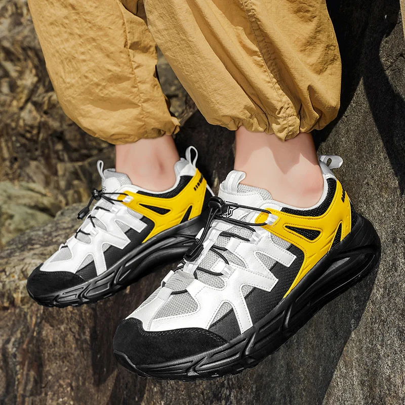 รองเท้าผ้าใบผู้ชายสุดหรู ระบายอากาศได้ดี รองเท้าลำลองแฟชั่น รองเท้าวิ่ง รองเท้ากีฬา - รองเท้าผู้ชายที่ใส่สบาย ระบายอากาศได้ดี