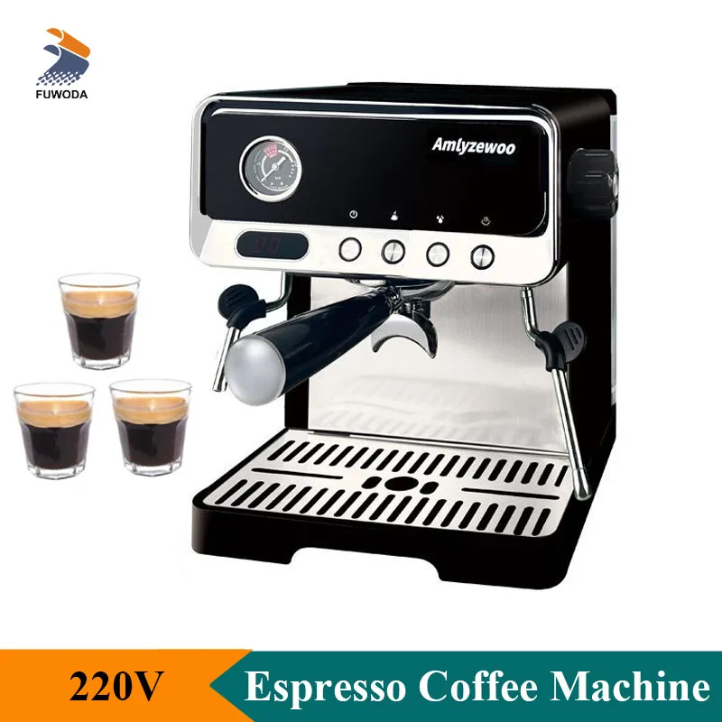 Professional Coffee Machine Espresso Making Machine Pump Type With Steam Nozzle Double Cups Coffee Maker Commercial or Household