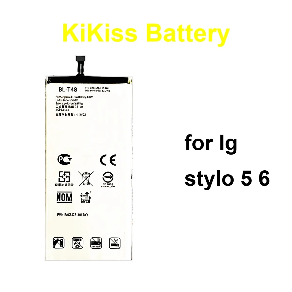 

Mobile Phone Battery Premium Replacement BL-T48 BL-T45 BL-T44 3500-4000Mah For LG Stylo 5 6